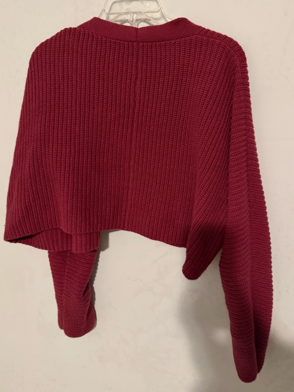 Forever 21 Raspberry Cropped Button Cardigan - Picture 2 of 2